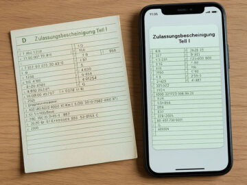 Zulassungsbescheinigung analog digital