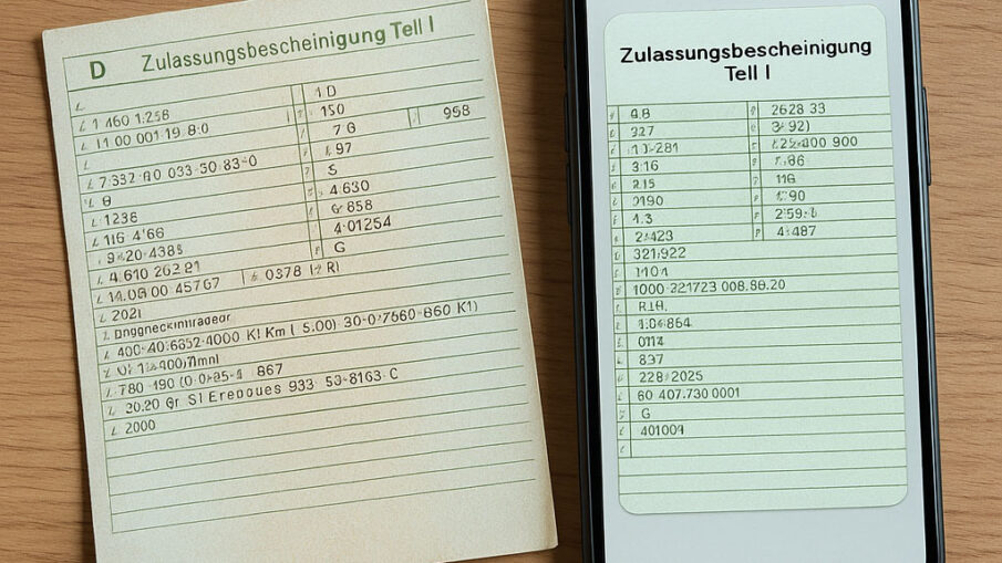 Zulassungsbescheinigung analog digital