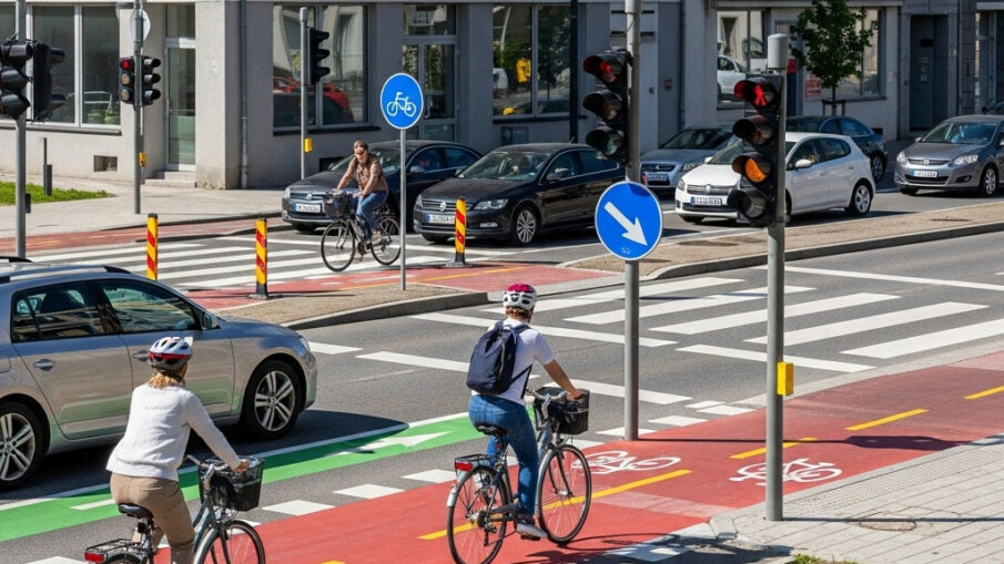 fahrradfahrer strassenverkehr